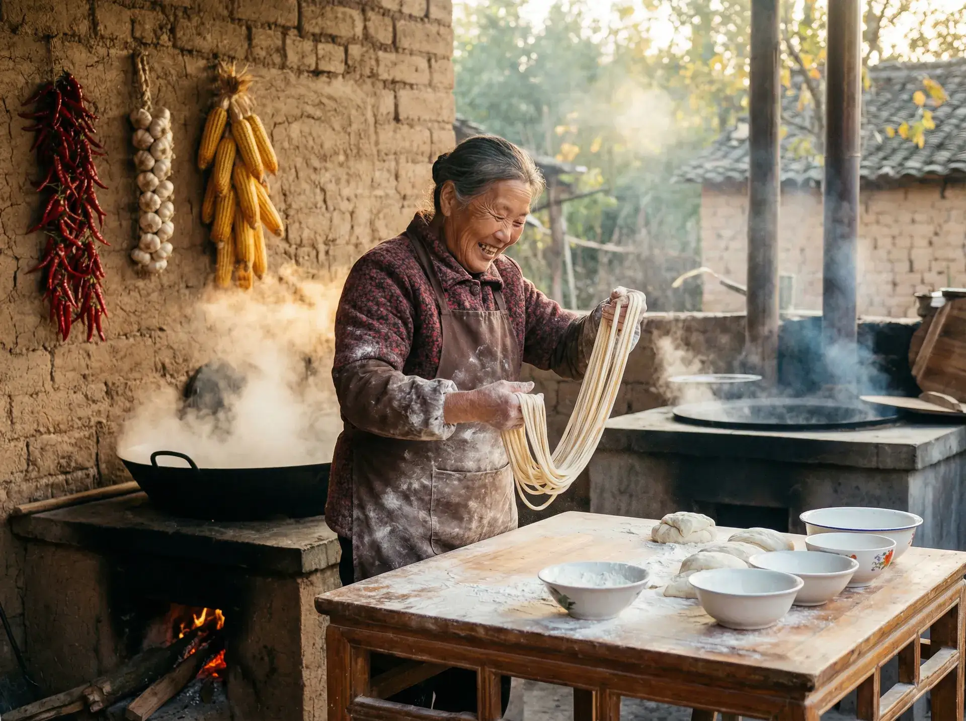 农家大嫂手擀面 - 美国式禁忌2 乡村美食